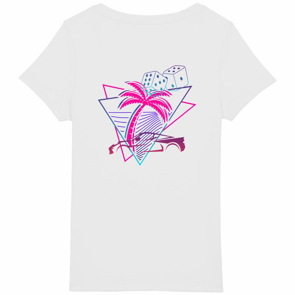 T-shirt Femme Léger PALM DRIFT - dos_blanc