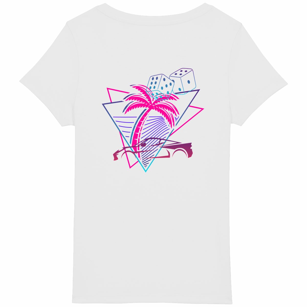 T-shirt Femme Léger PALM DRIFT - dos_blanc
