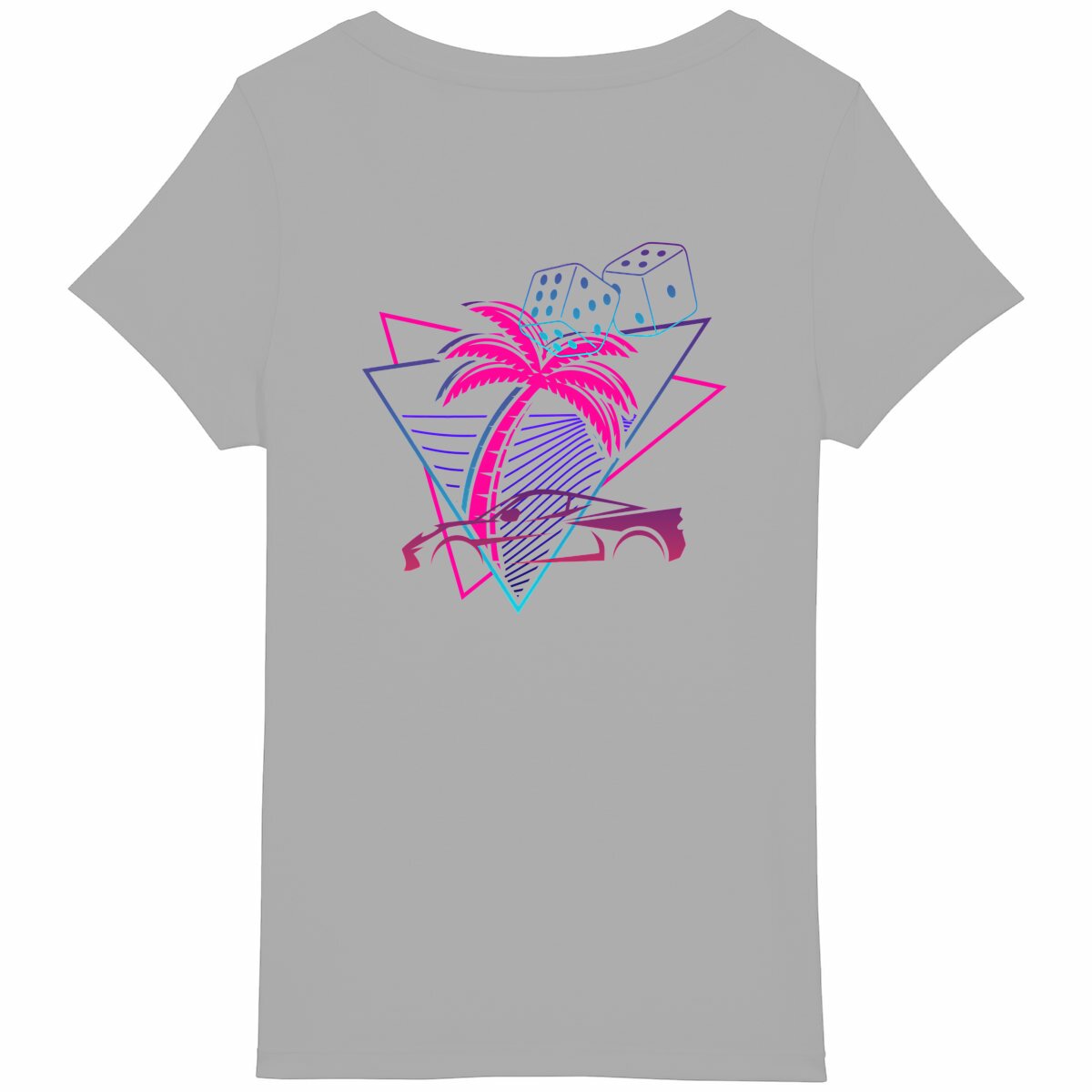 T-shirt Femme Léger PALM DRIFT - dos_gris