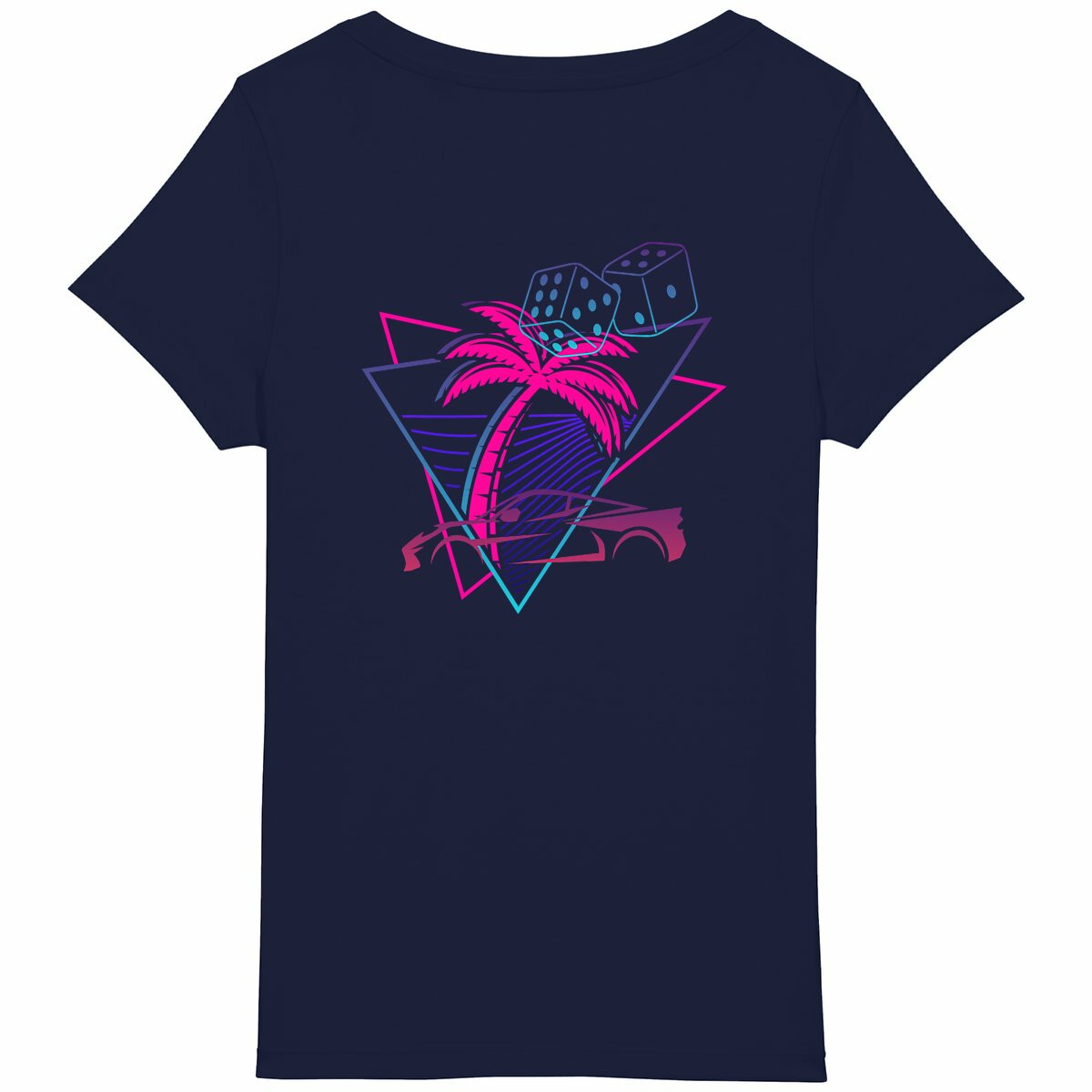 T-shirt Femme Léger PALM DRIFT - dos_marine