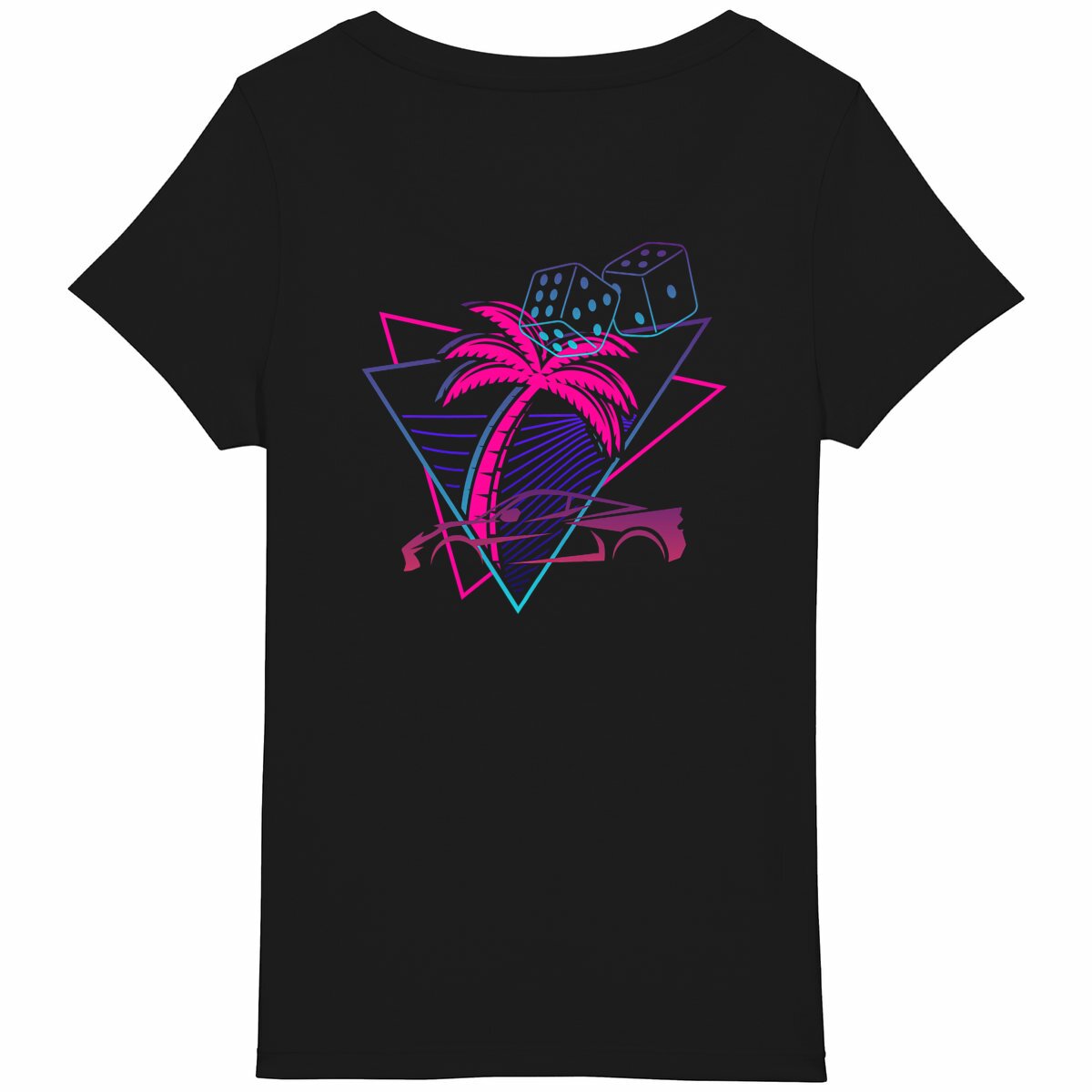 T-shirt Femme Léger PALM DRIFT - dos_noir