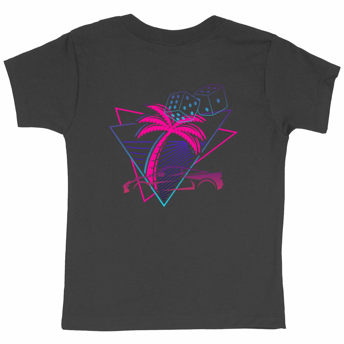 T-shirt Enfant Epais PALM DRIFT - dos_noir