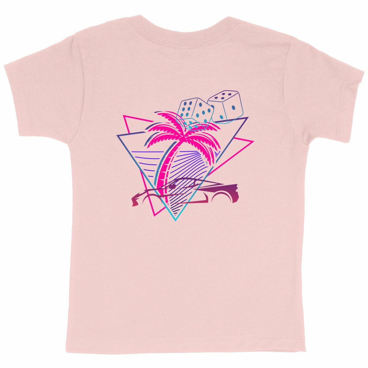 T-shirt Enfant Epais PALM DRIFT - dos_rose