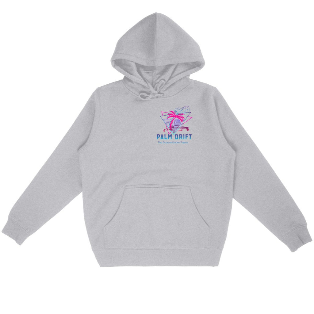 Sweat à capuche Léger Unisexe PALM DRIFT - face_gris