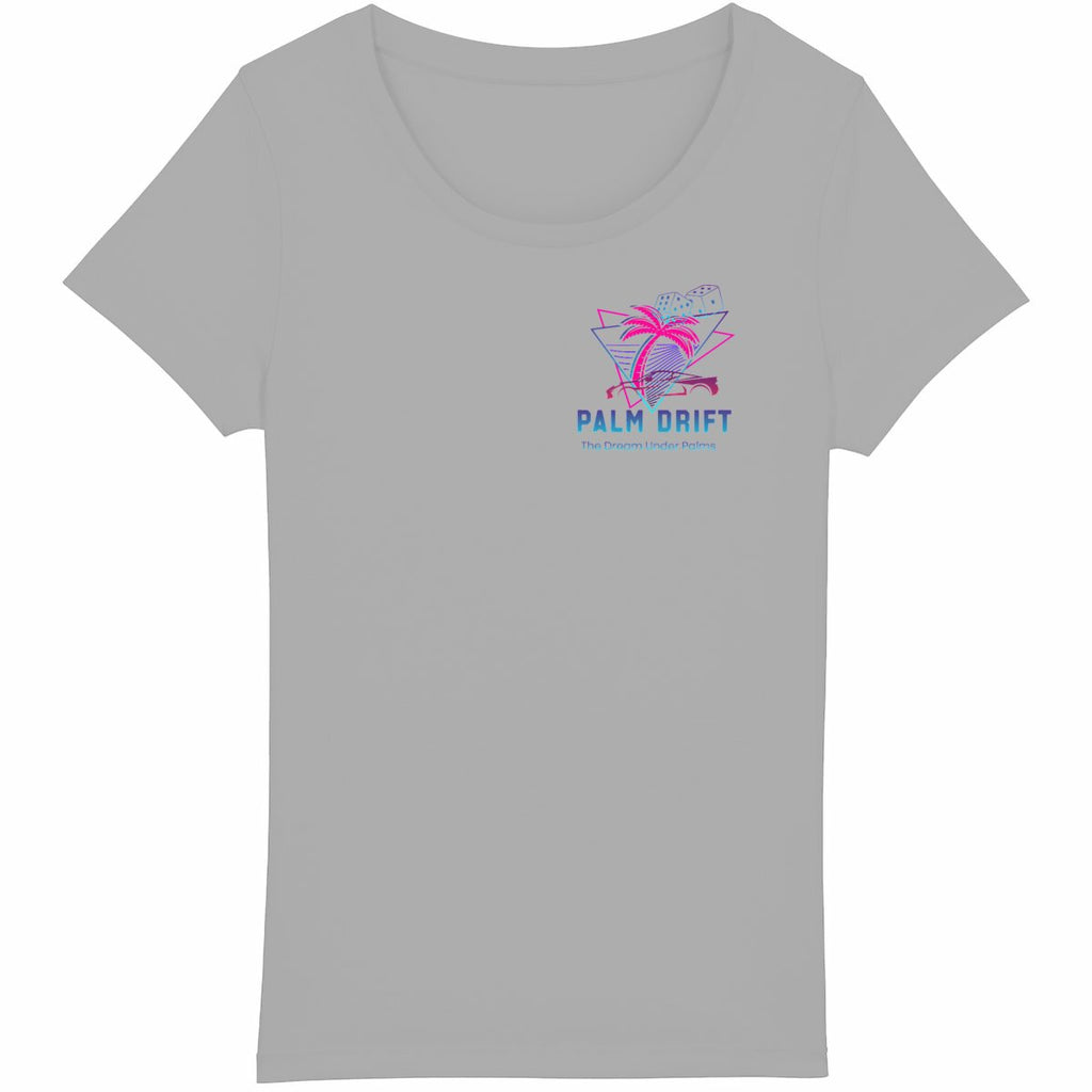 T-shirt Femme Léger PALM DRIFT - face_gris