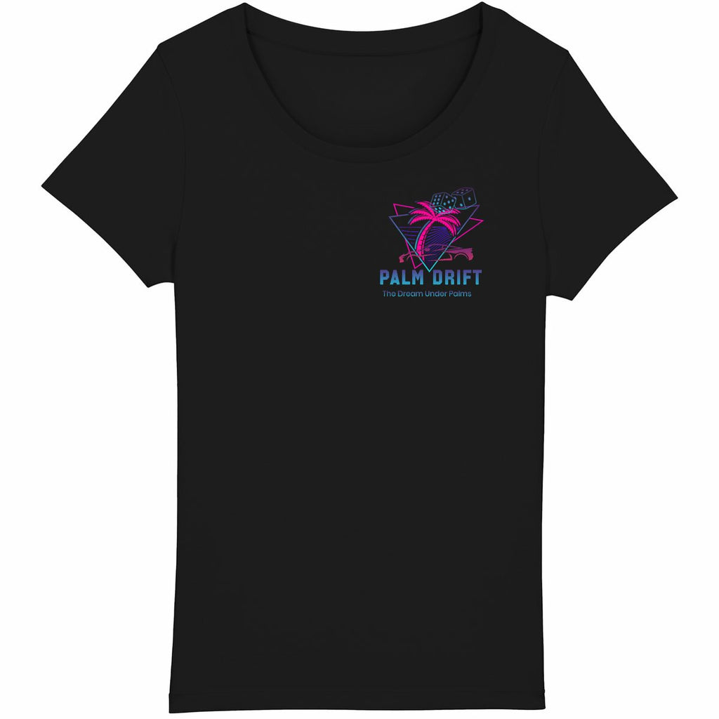 T-shirt Femme Léger PALM DRIFT - face_noir